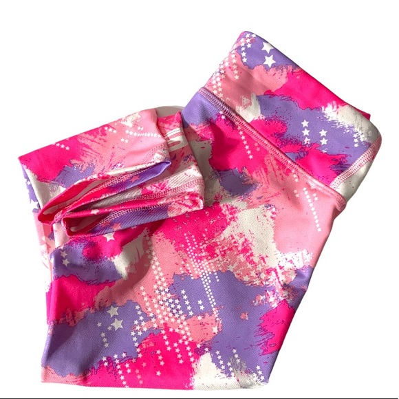 Skechers Sports Yoga Pants Pink Abstract Size 8 - Picture 1 of 7